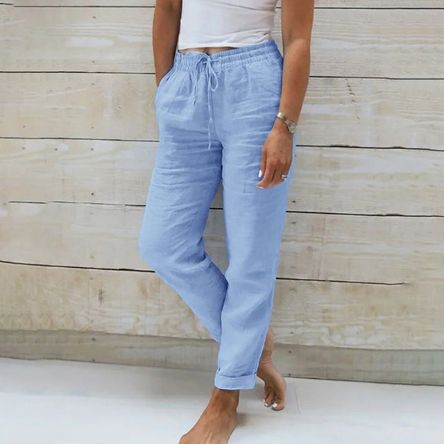 Valenzora | Casual, straight-cut linen trousers