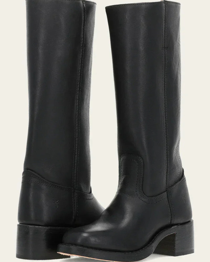 Valenzora | Damen Langschaftstiefel Schwarz
