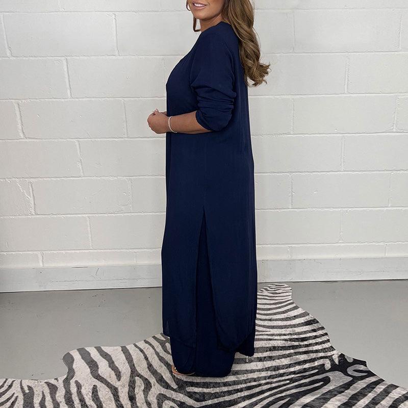 Valenzora | Two-piece leisure suit with long top and matching trousers