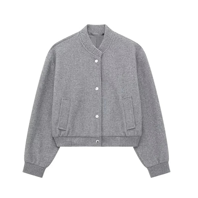 Valenzora - Women's cropped bomber jacket for casual street style