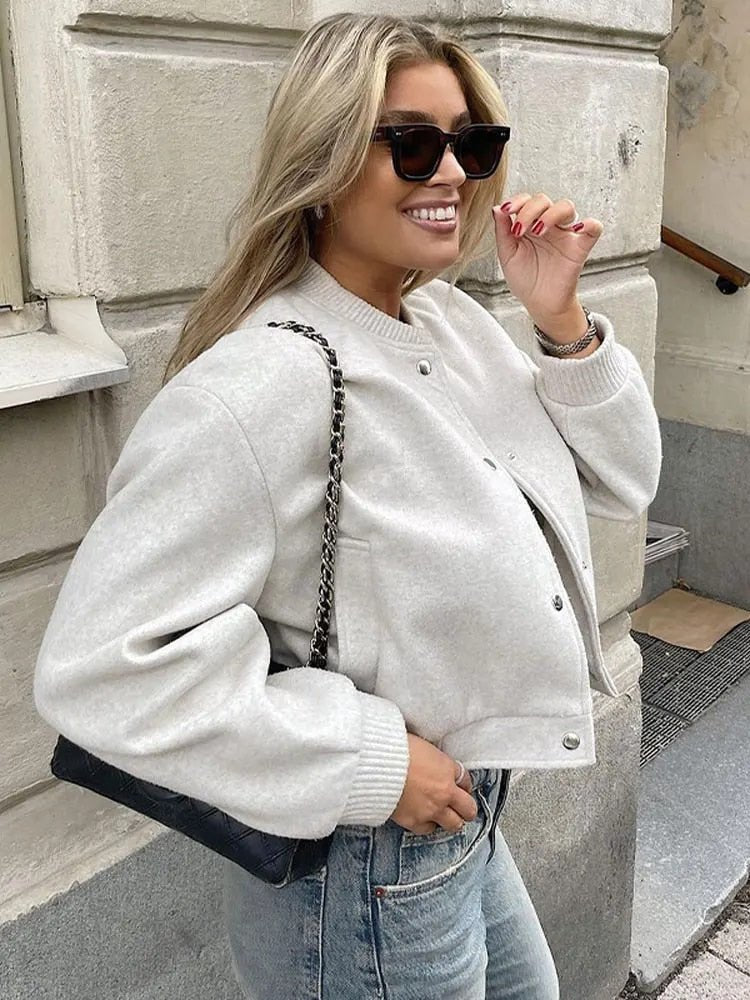 Valenzora - Women's cropped bomber jacket for casual street style