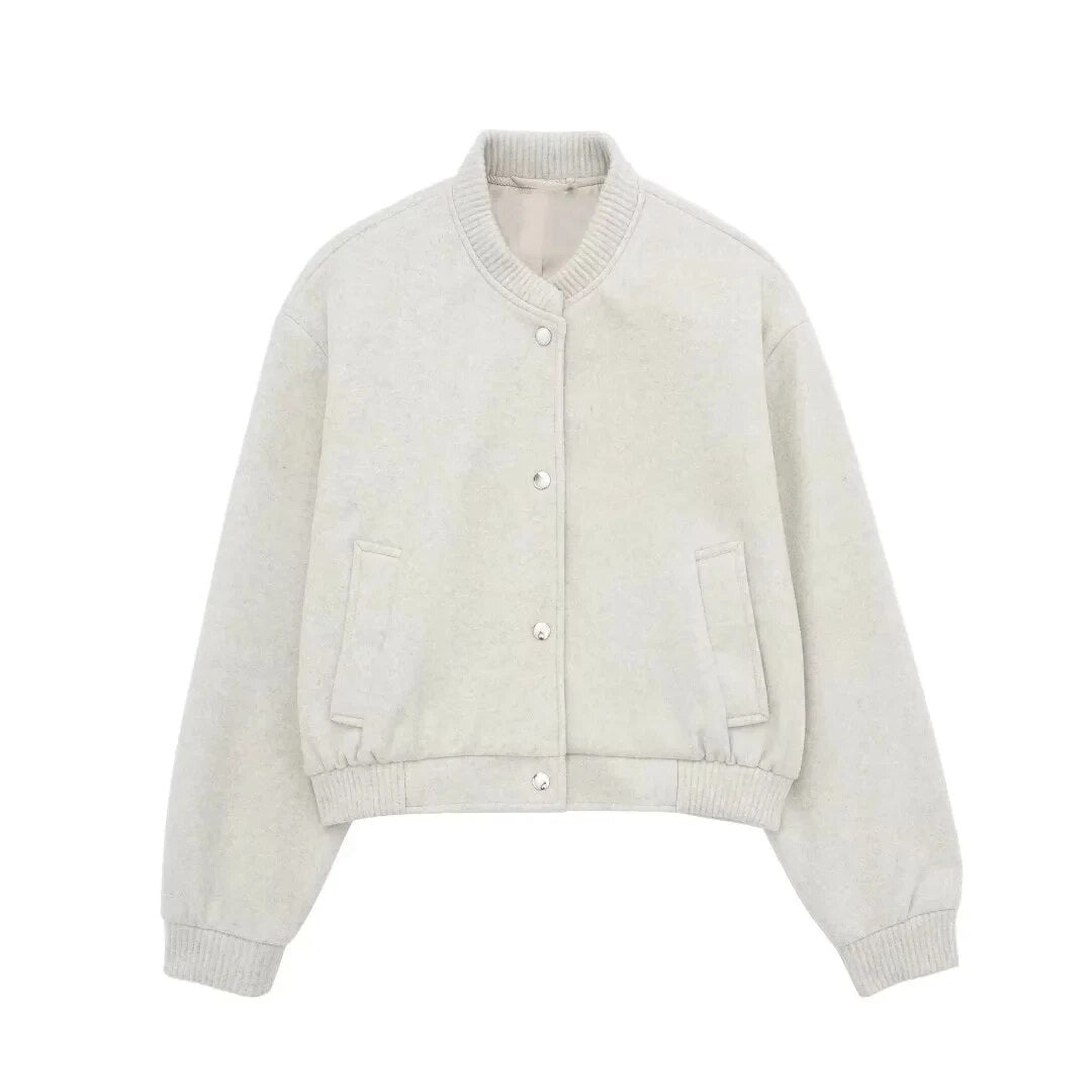 Valenzora - Women's cropped bomber jacket for casual street style