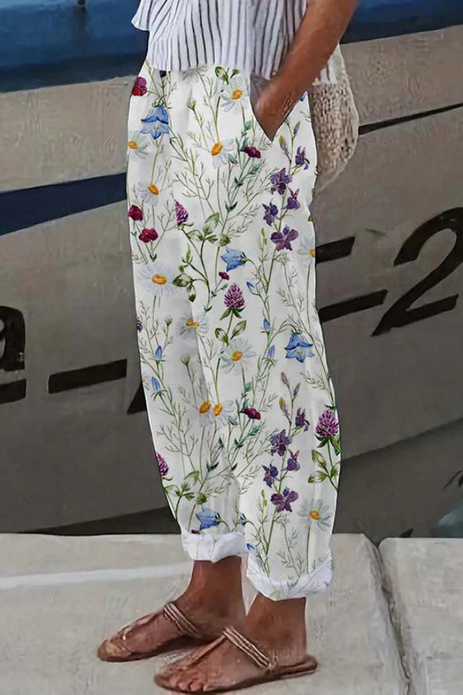 Valenzora | Lässig Unique Printed Button Pocket Pants