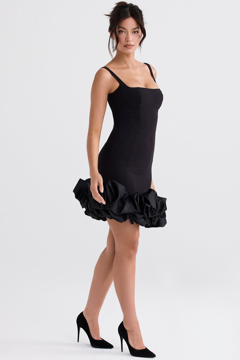 Valenzora | Sleeveless dress with ruffles at the hem for women