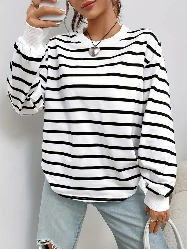 Valenzora | Striped Sweatshirt for Women