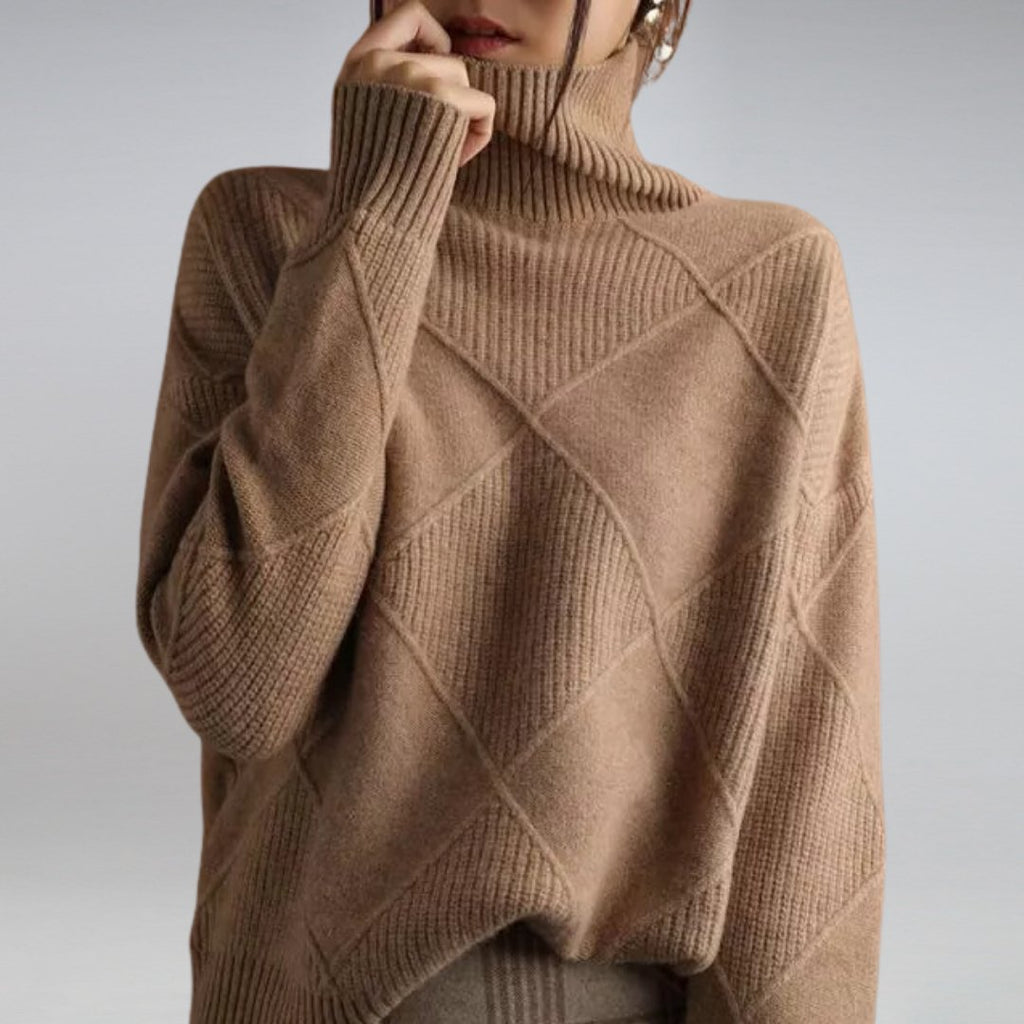 Valenzora | Luxuriöser Kaschmir-Rollkragenpullover für Damen für Wärme und Eleganz