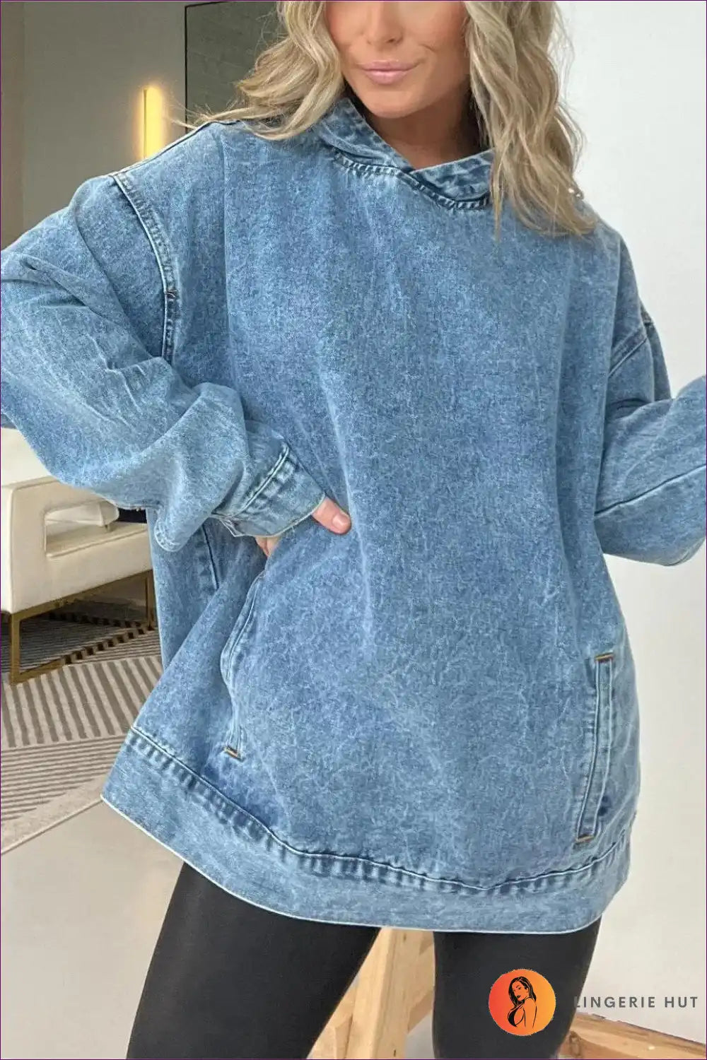 Valenzora | Stylish Casual Denim Hoodie – Effortlessly Cool