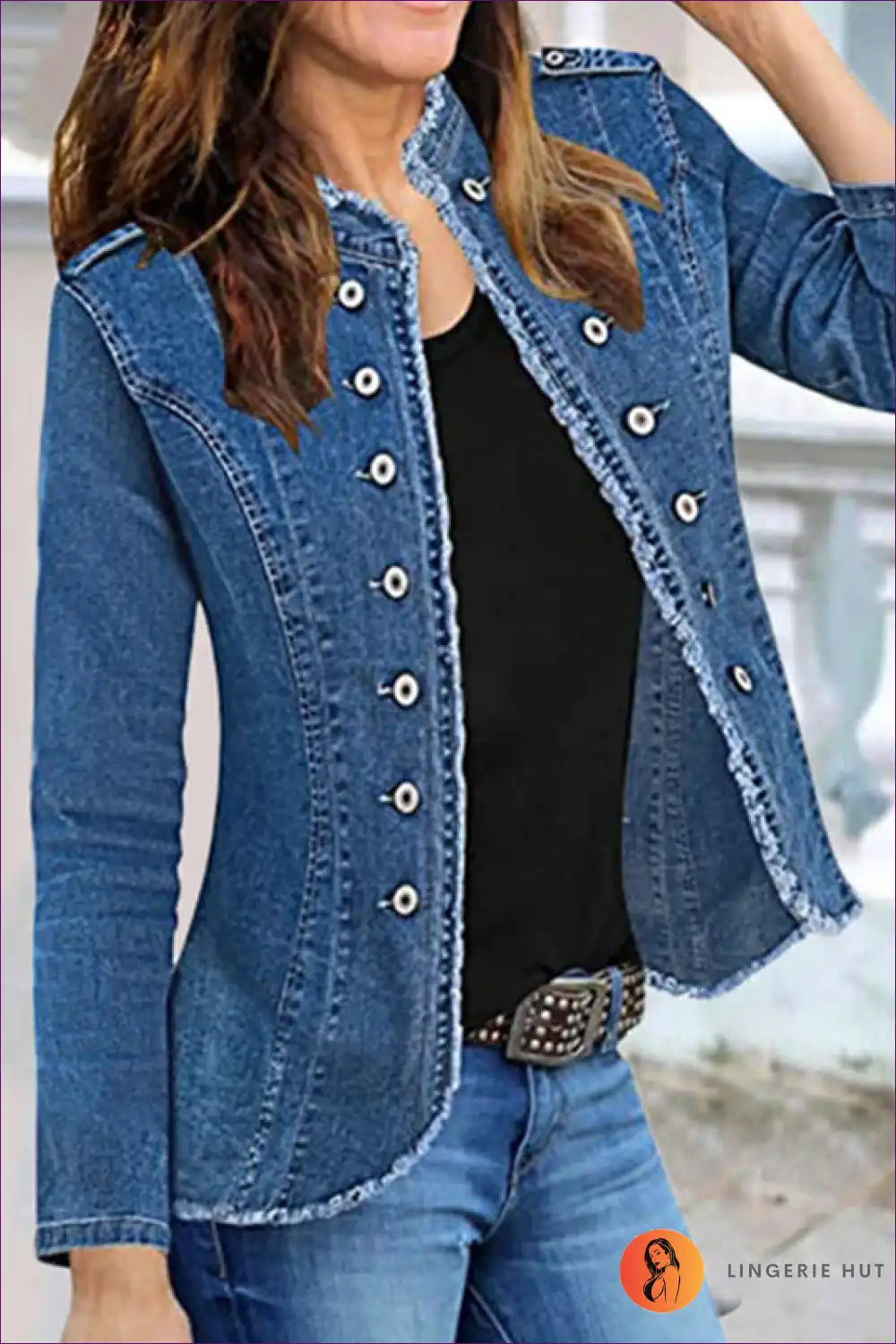 Valenzora | Vintage Chic Fitted Denim Jacket - Timeless style for modern women