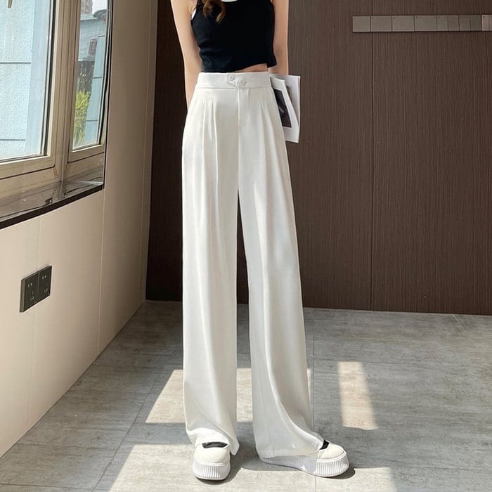 Valenzora – Women's wide-leg silk trousers – lightweight, breathable, wrinkle-free, comfortable and made from high-quality fabric