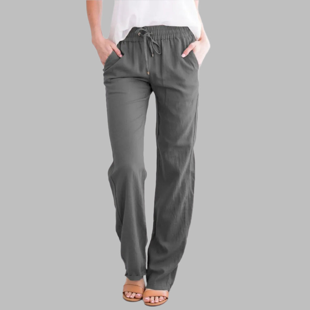 Valenzora | Airy Cotton Linen Trousers for Women