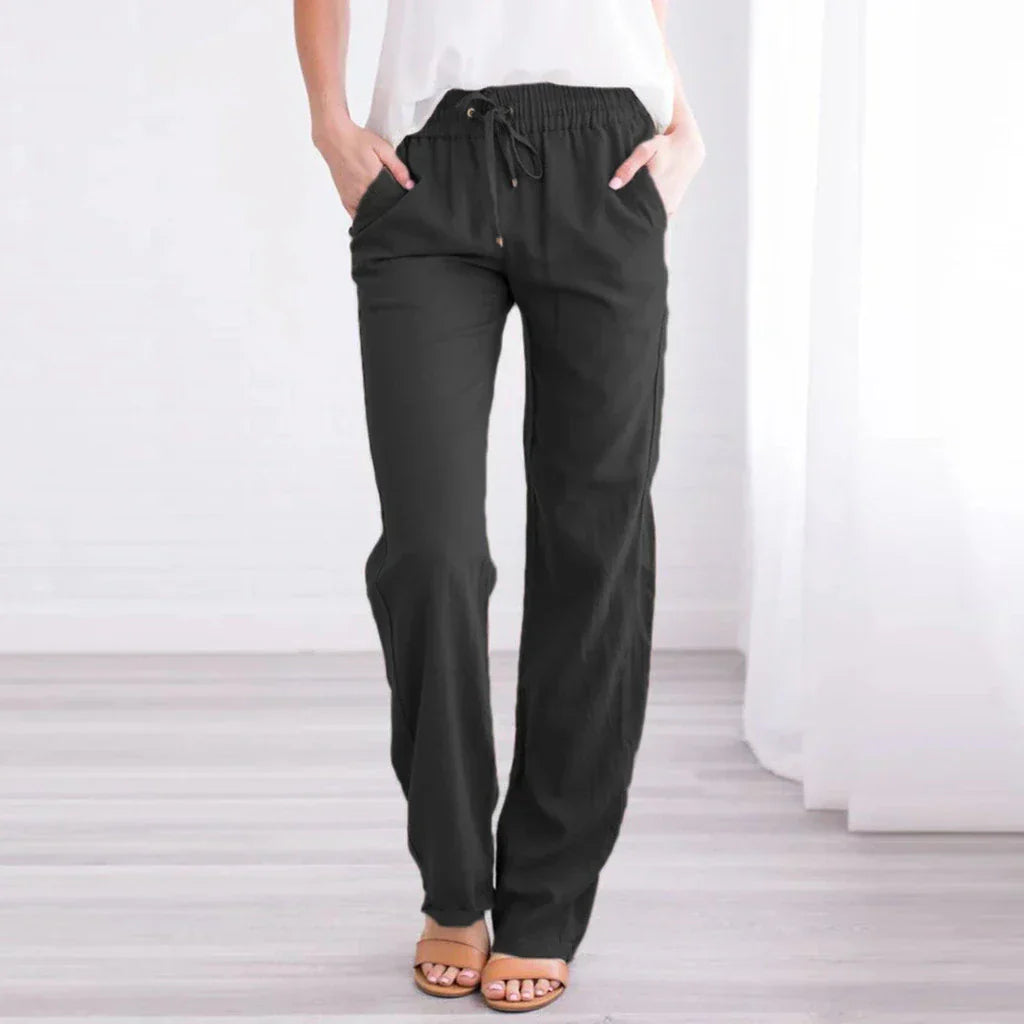 Valenzora | Airy Cotton Linen Trousers for Women