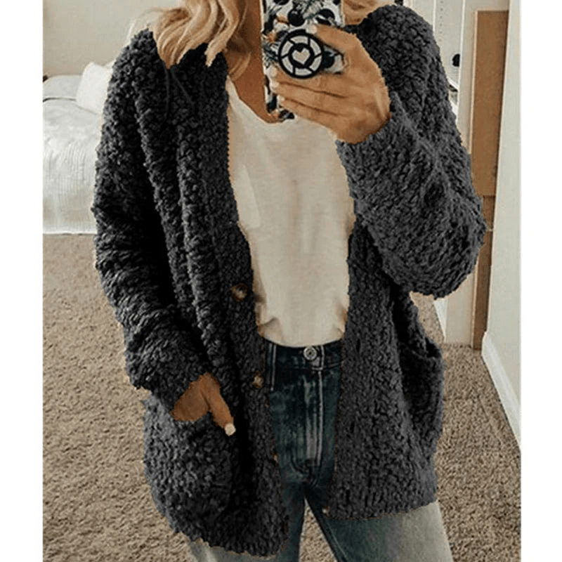 Valenzora | Soft cardigan, warm women's sweater, fluffy design
