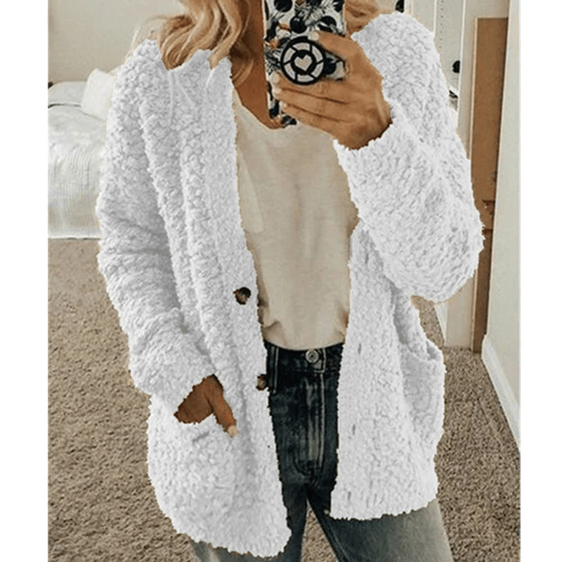 Valenzora | Soft cardigan, warm women's sweater, fluffy design
