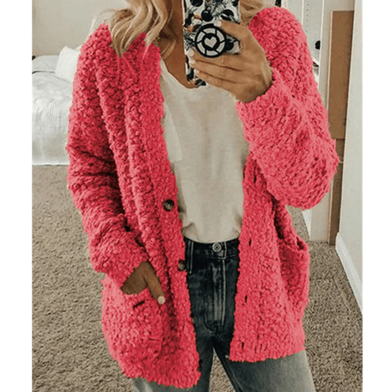 Valenzora | Soft cardigan, warm women's sweater, fluffy design