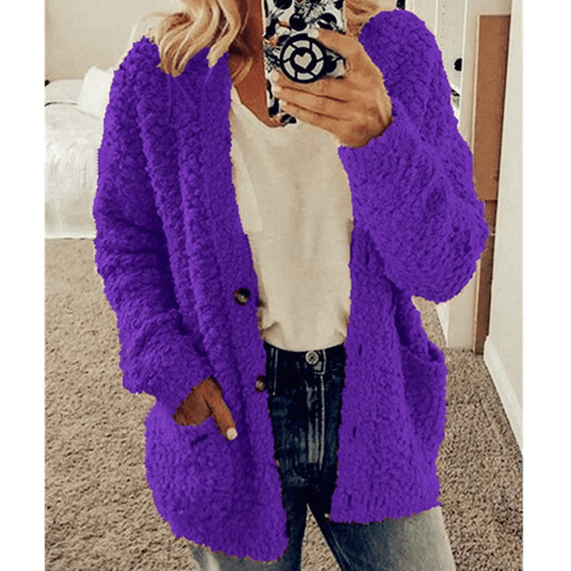 Valenzora | Soft cardigan, warm women's sweater, fluffy design