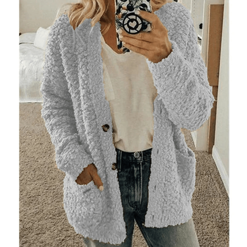 Valenzora | Soft cardigan, warm women's sweater, fluffy design