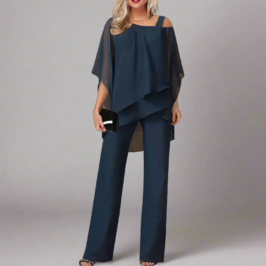 Valenzora | Chiffon Set for Women - Elegant Set for Festive Evenings