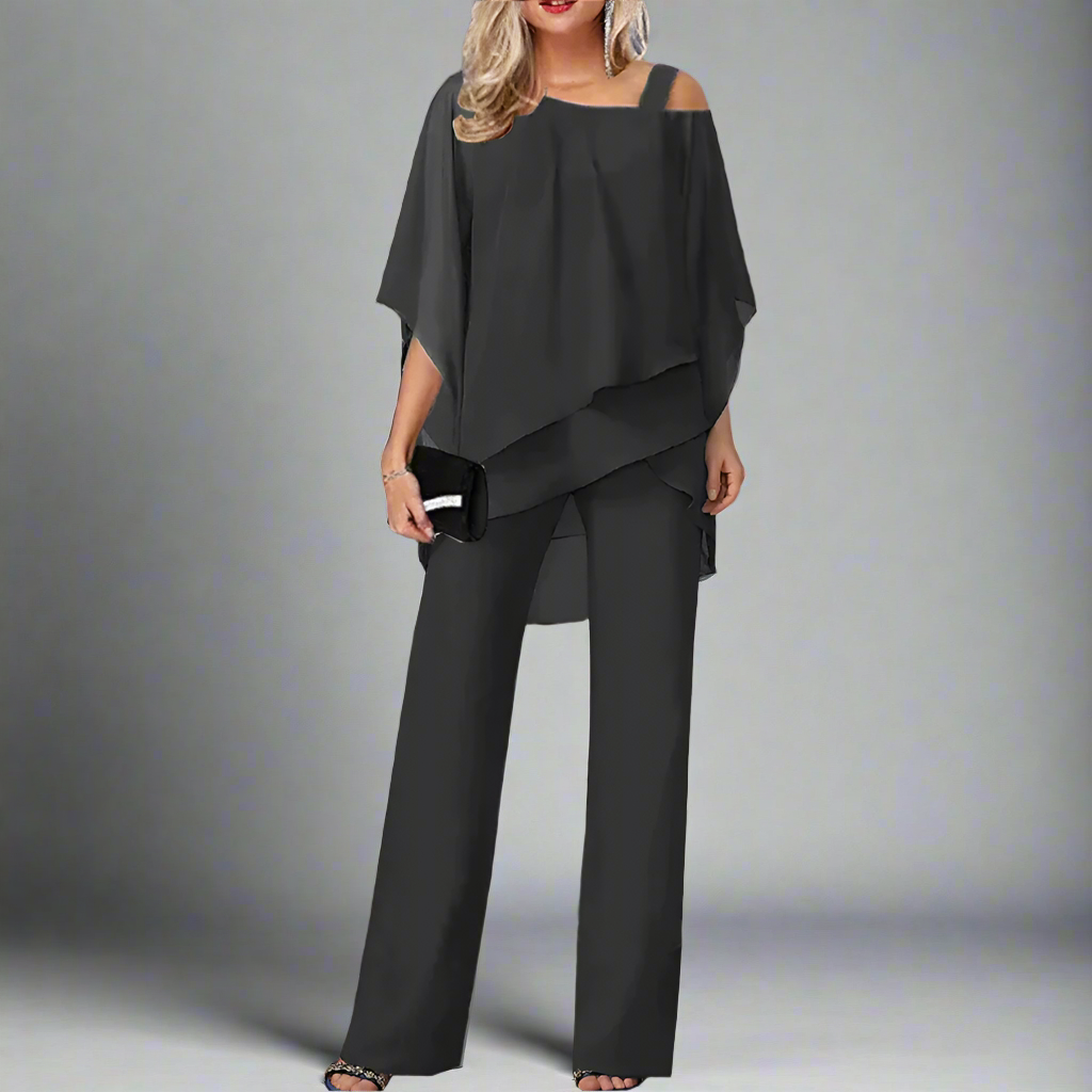 Valenzora | Chiffon Set for Women - Elegant Set for Festive Evenings