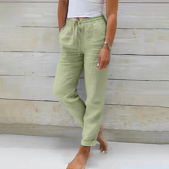 Valenzora | Casual, straight-cut linen trousers