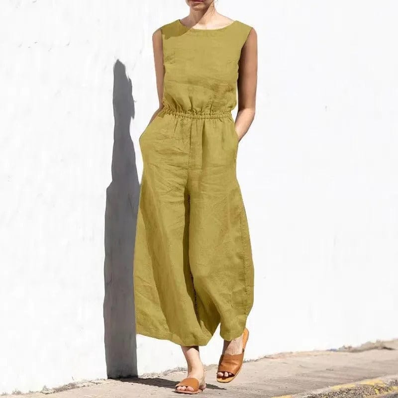 Cotton-linen jumpsuit