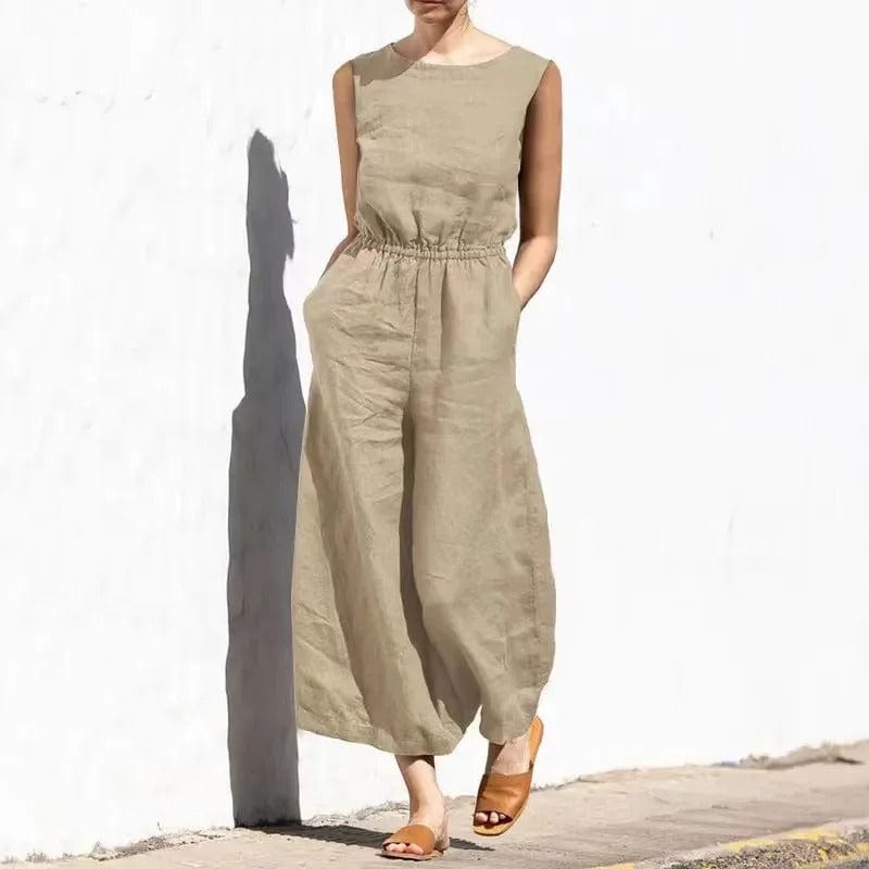 Cotton-linen jumpsuit