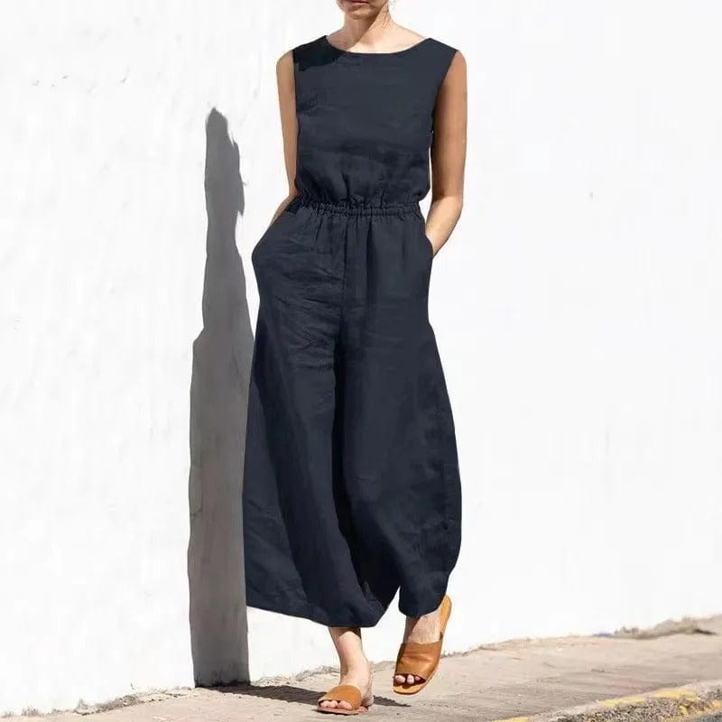 Cotton-linen jumpsuit