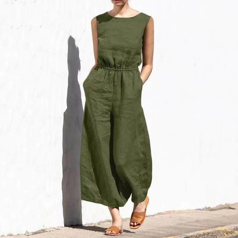 Cotton-linen jumpsuit