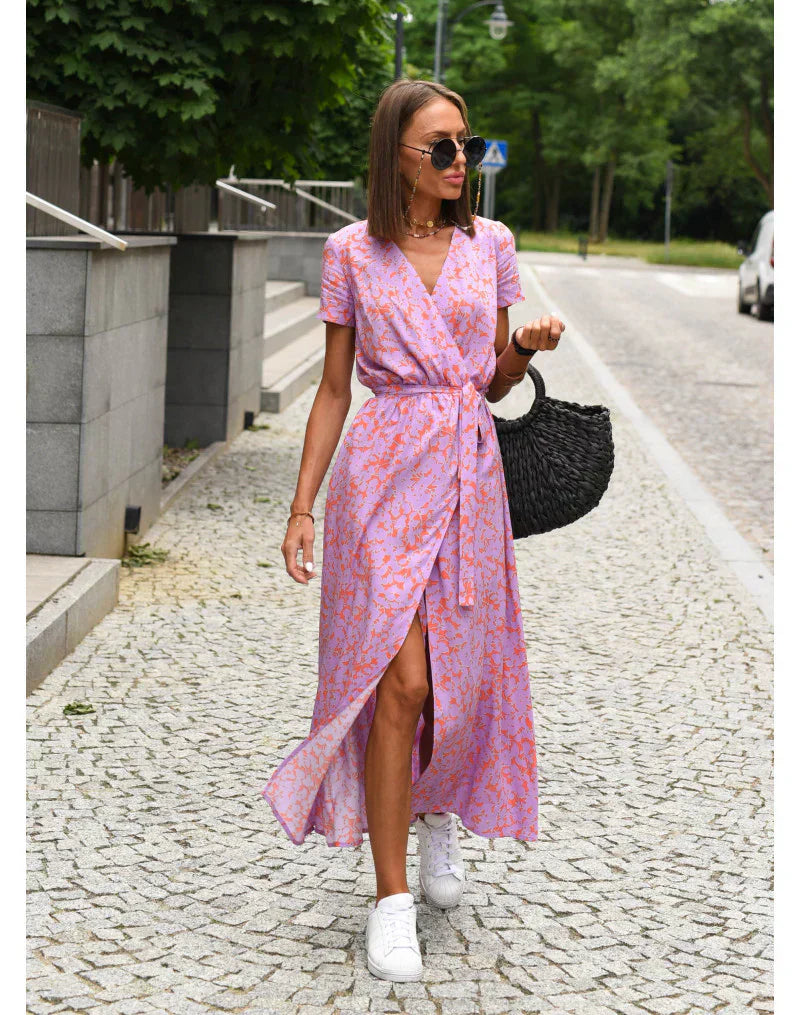 Eva™ – Elegantes V-Ausschnitt-Kleid
