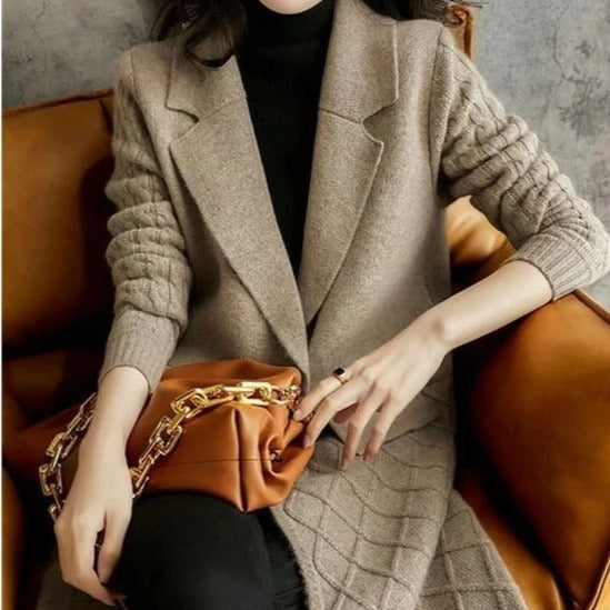 Valenzora Lange Strickjacke
