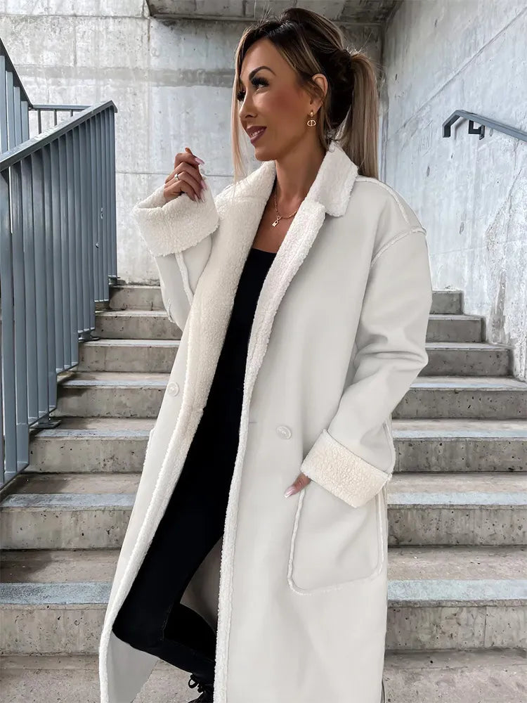 Leather jacket with fur