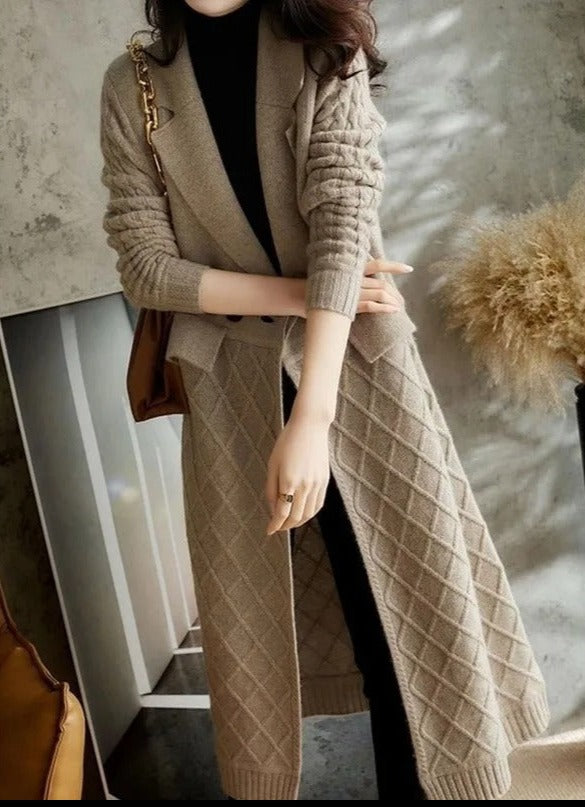 Valenzora Lange Strickjacke