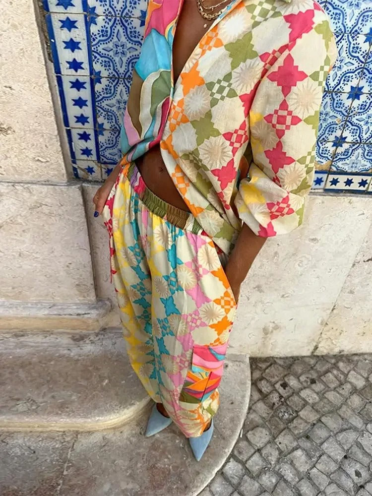 Valenzora | Colorful Geometric Set for Women