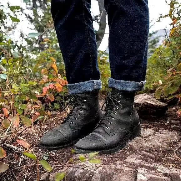 Valenzora | Vintage Leather Boots with Laces