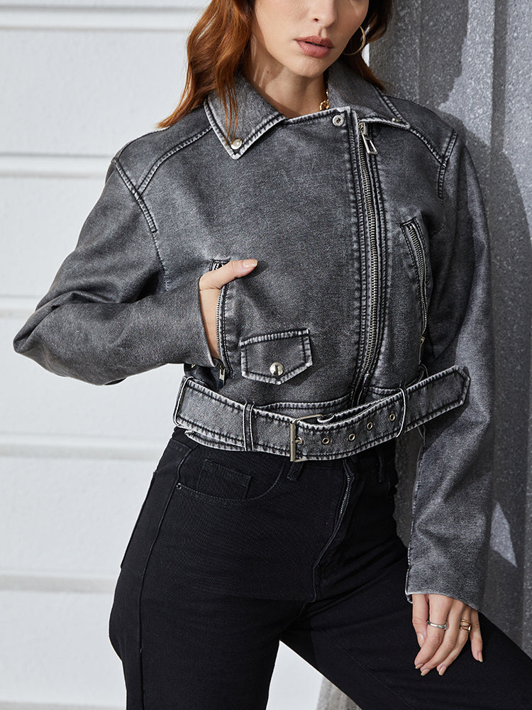 Valenzora | Short, faded denim jacket | Alanaria