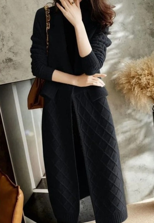Valenzora Lange Strickjacke