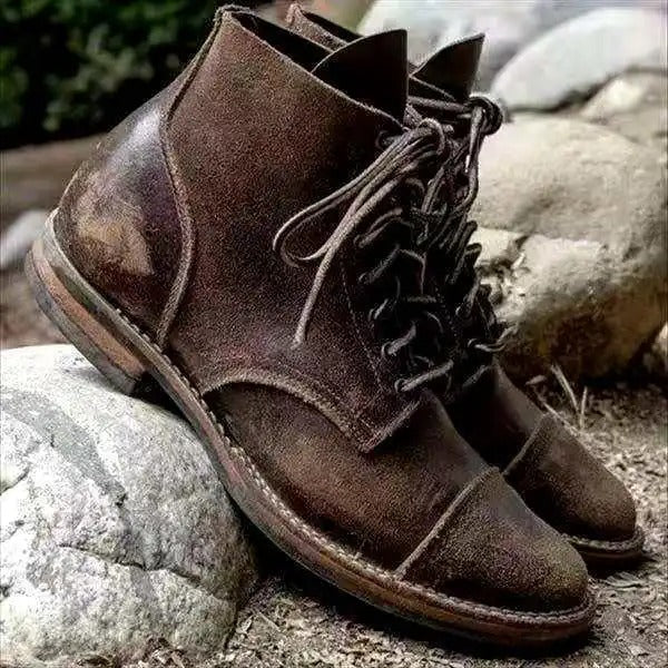 Valenzora | Vintage Leather Boots with Laces