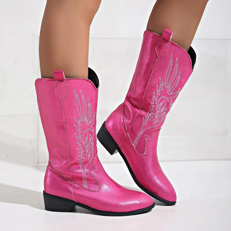 Valenzora - PU leather cowboy boots with soft lining