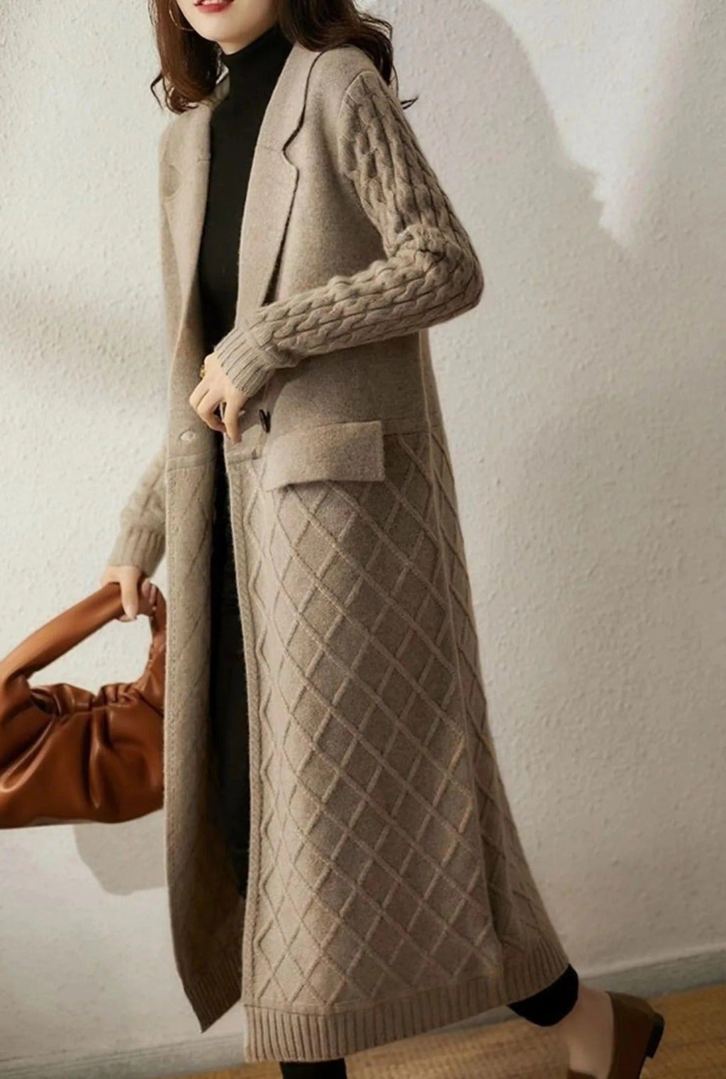 Valenzora Lange Strickjacke