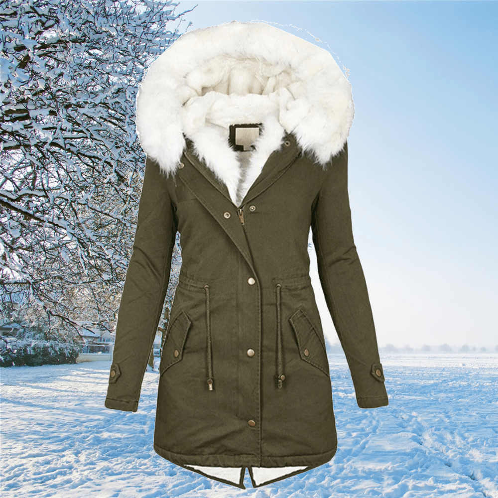 Valenzora | Women's Winter Jacket with Fur Collar