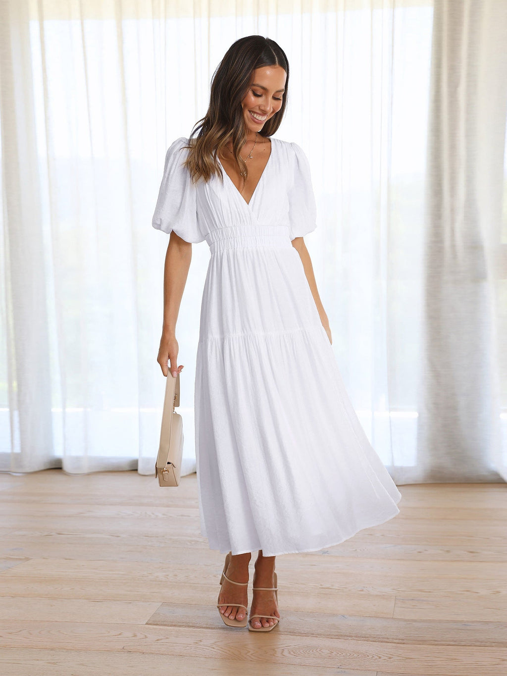Valenzora | Elegantes Kleid mit Puffärmeln