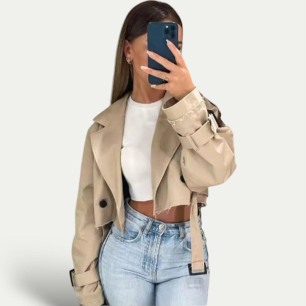 Valenzora | Eleganter Vintage-Trenchcoat aus hochwertigem Stoff