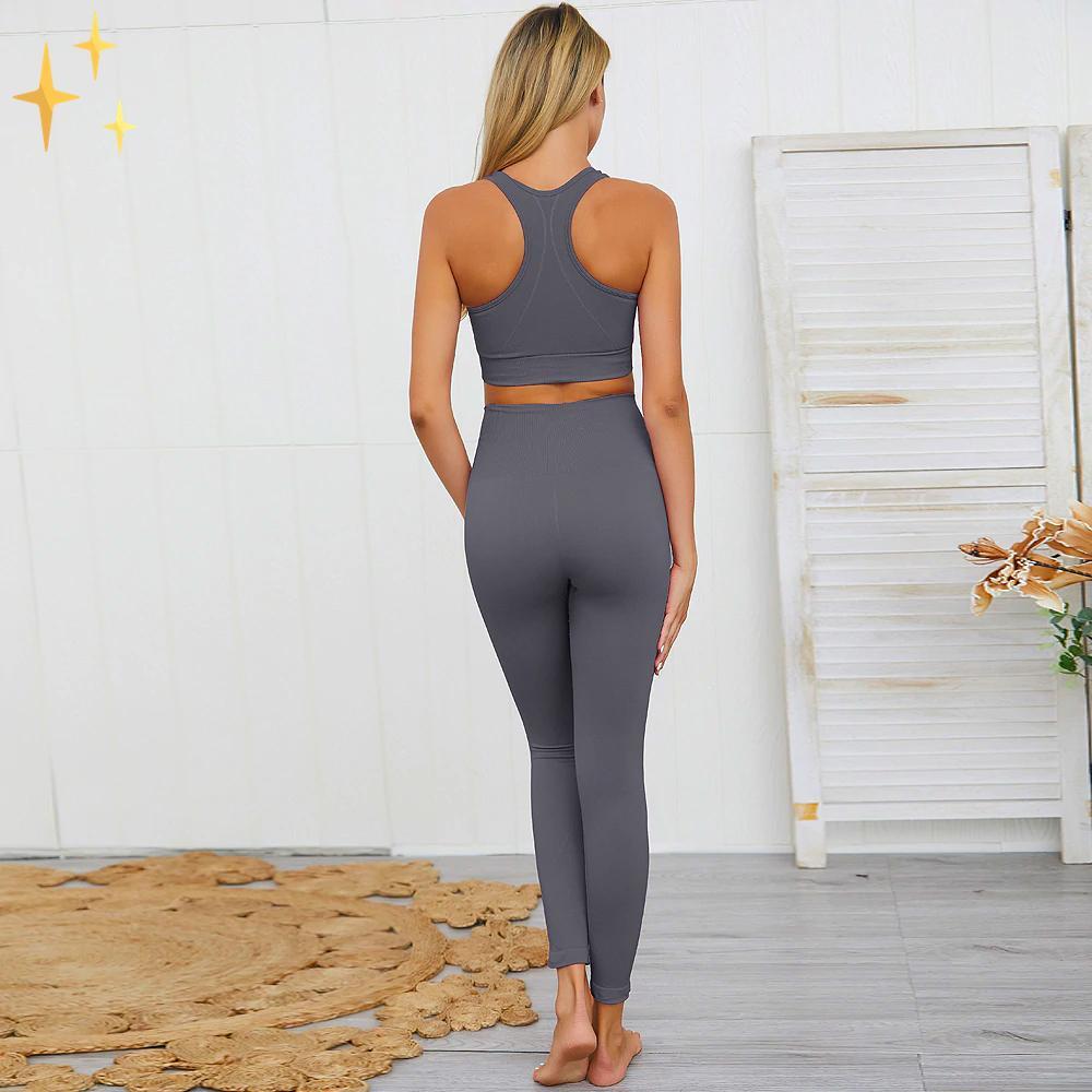 Valenzora | Colorful, stylish two-piece sports set: Seamless leggings and sports bra set