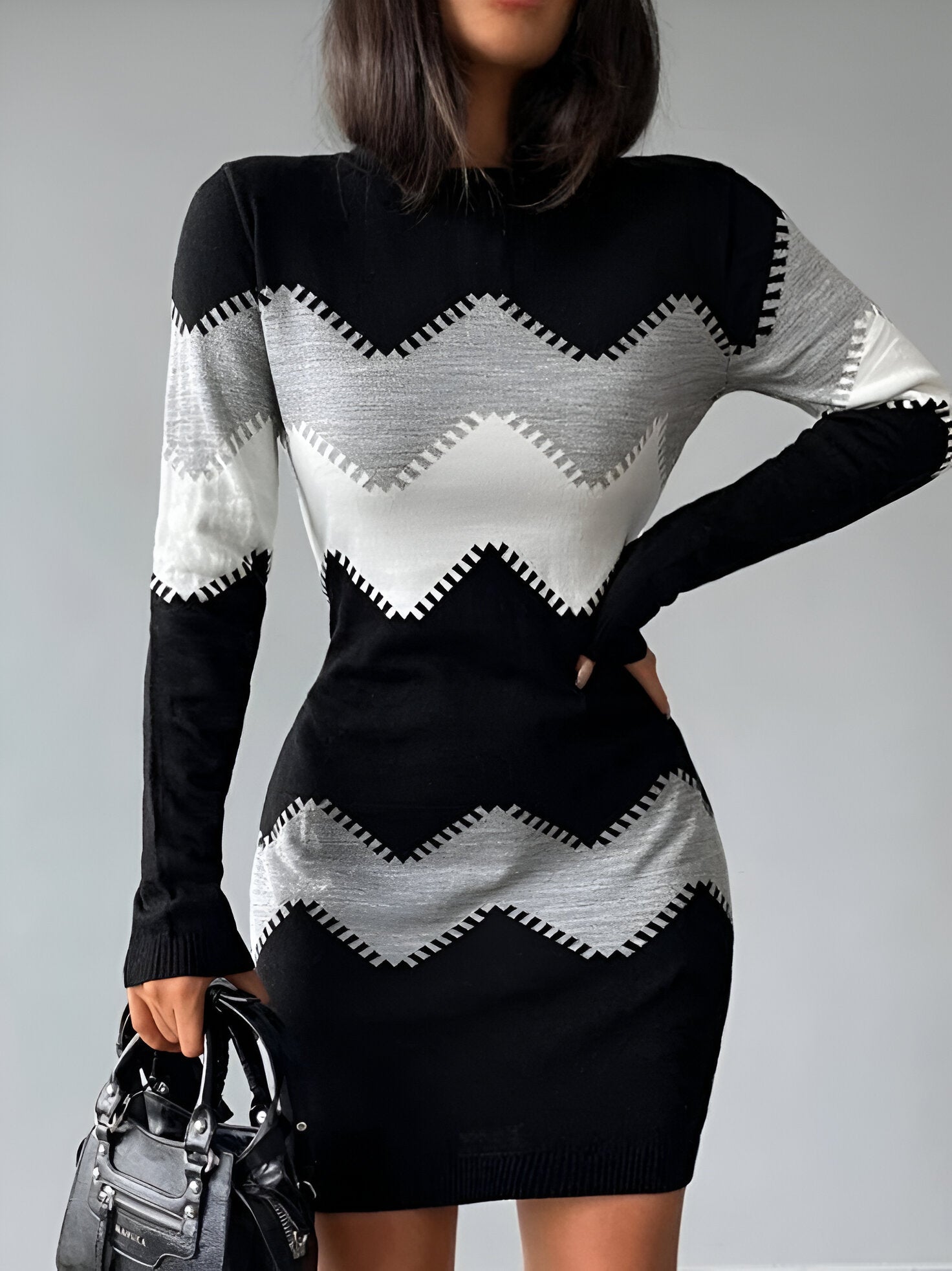 Valenzora | Knitted Bodycon Mini Dress for Women