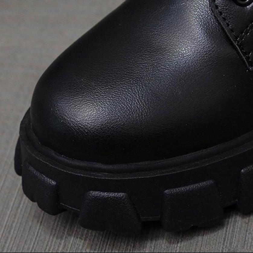Valenzora | Modern lace-up, zip-up, side-mounted, profiled sole, chunky heel, calf-high boots