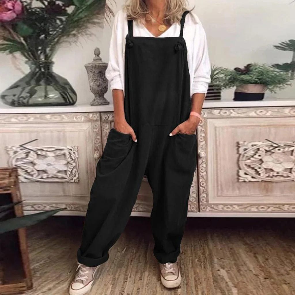 Jumpsuit aus locker gewebtem Polyester und Elasthan