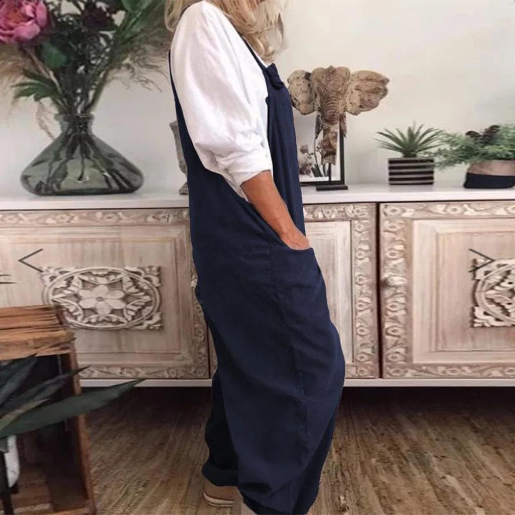 Jumpsuit aus locker gewebtem Polyester und Elasthan