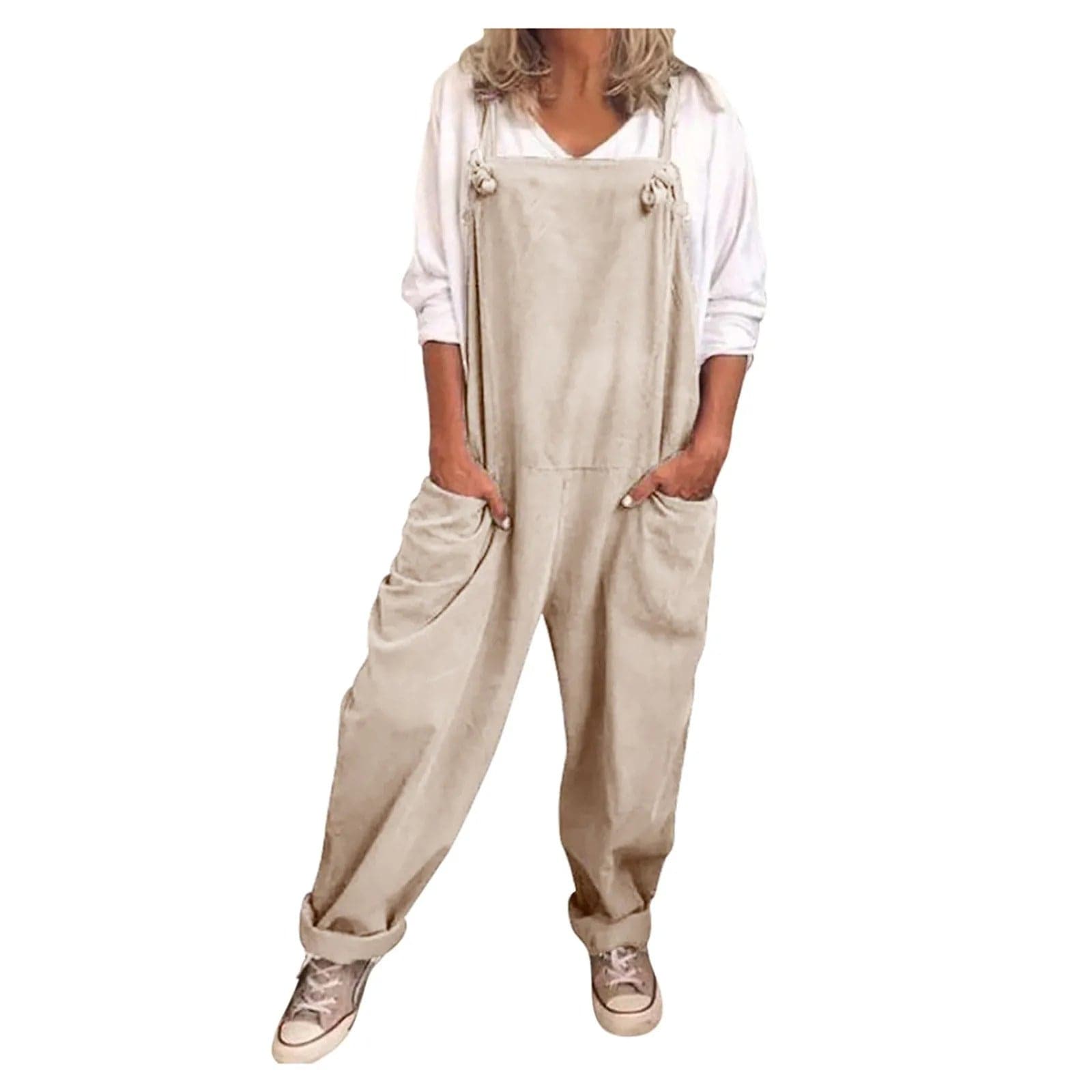Jumpsuit aus locker gewebtem Polyester und Elasthan