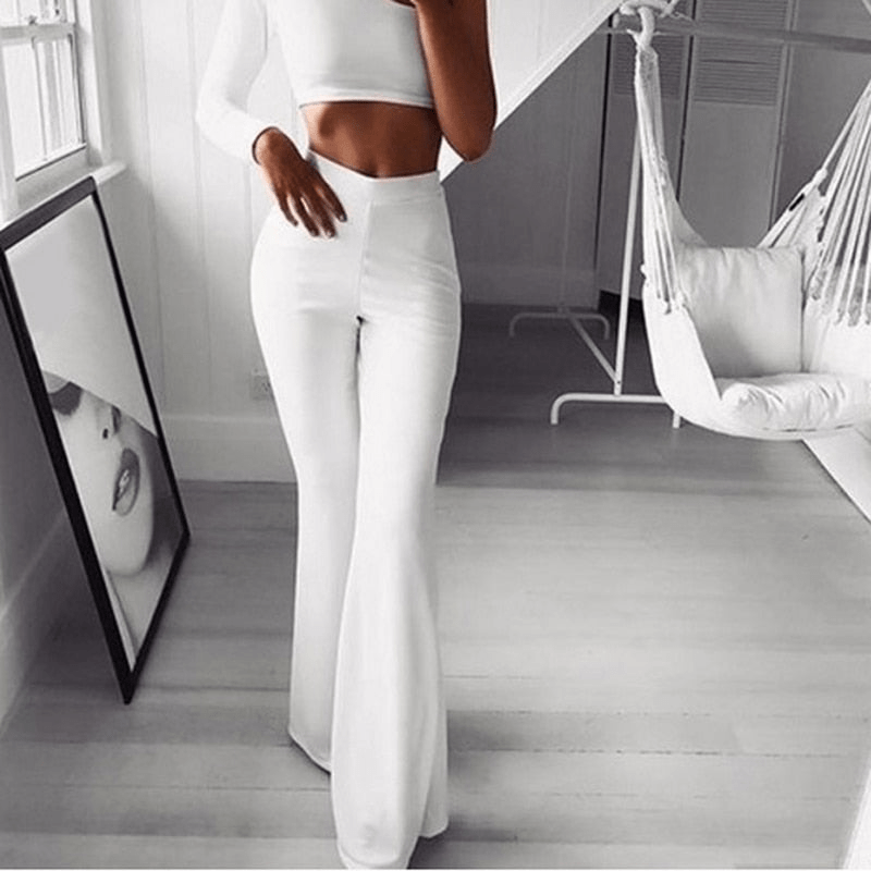 Valenzora | Elegant wide-leg leisure trousers for women. High-quality clothing.