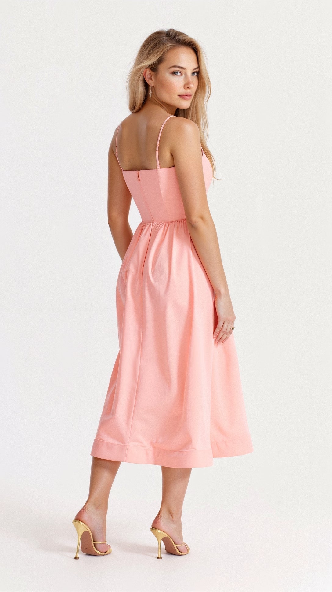 Valenzora | Elegant sleeveless midi dress for women