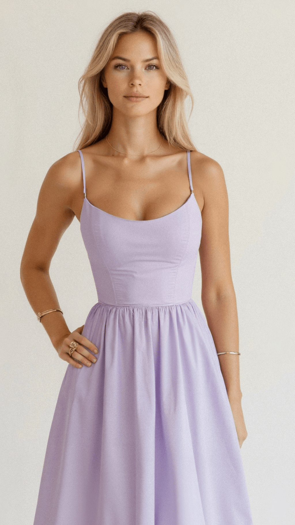 Valenzora | Elegant sleeveless midi dress for women